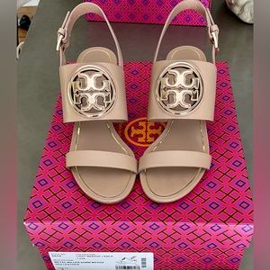 Tory Burch Metal Miller Wedge - Size 7 - Gently Used